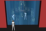 L’immagine computerizzata del palco